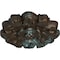 Ekena Millwork Emery Leaf Ceiling Medallion, Hand-Painted Bronze Blue Patina, 7 5/8"OD x 1"P CM07EMBBS - alternate 4
